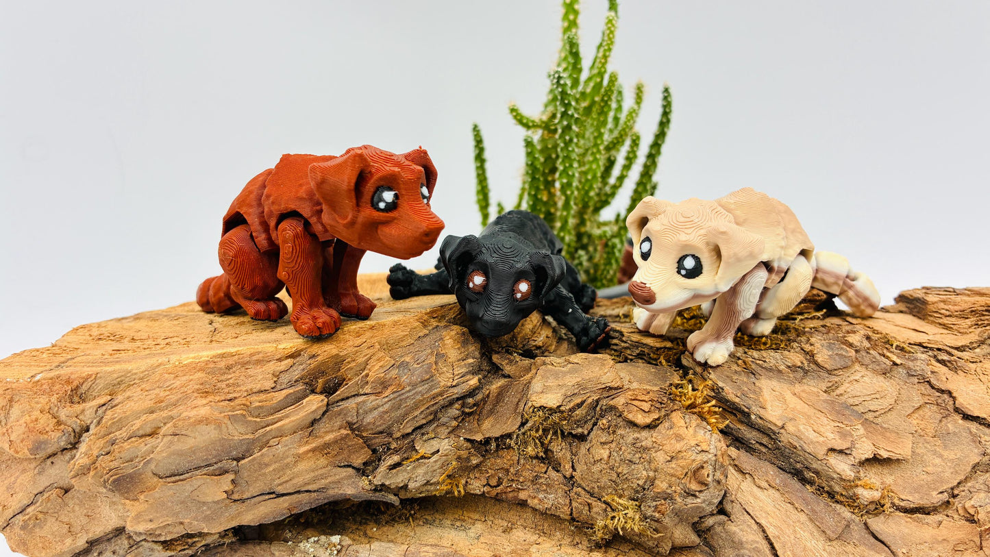 3D-gedruckter Flexi Hund – Beweglich & niedlich | Optional als Schlüsselanhänger erhältlich!