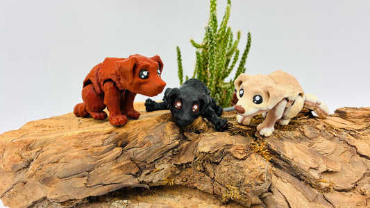 3D-gedruckter Flexi Hund – Beweglich & niedlich | Optional als Schlüsselanhänger erhältlich!