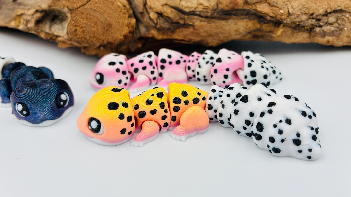 3D-gedruckter beweglicher Gecko – handgemachte Reptilienfigur, verschiedene Farben, Geschenk & Deko, flexi, Wunschfarbe