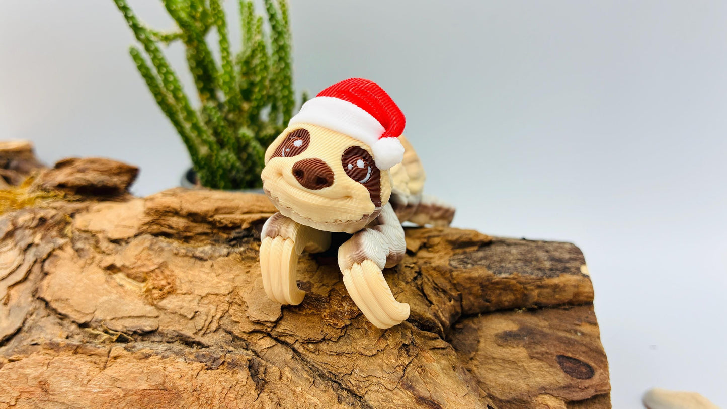 3.) 3D-gedrucktes bewegliches Faultier – optional mit Baum