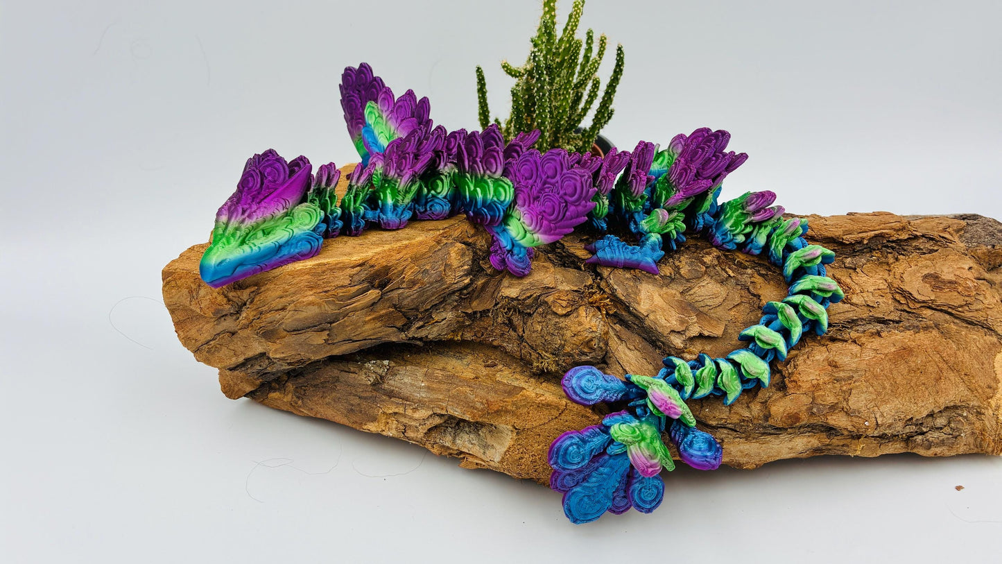 Magischer Pfauenaugendrache – 3D-gedruckt, detailreich & beweglich | Peacock Dragon