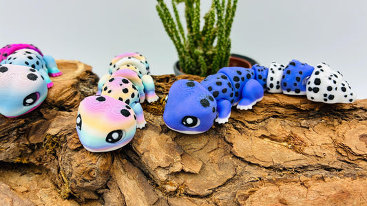 3D-gedruckter beweglicher Gecko – handgemachte Reptilienfigur, verschiedene Farben, Geschenk & Deko, flexi, Wunschfarbe