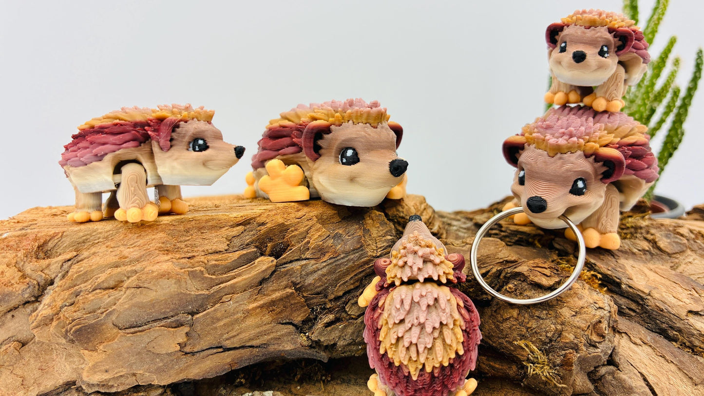 Beweglicher 3D-gedruckter Igel – flexibles Deko-Tier | liebevoll gefertigt | Geschenkidee