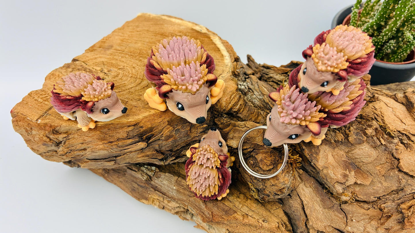 Beweglicher 3D-gedruckter Igel – flexibles Deko-Tier | liebevoll gefertigt | Geschenkidee