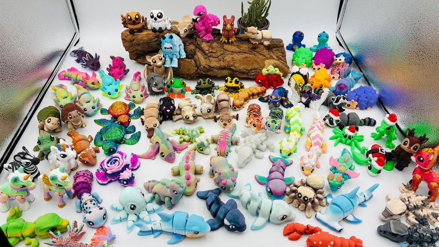 3D-Überraschungs-Ei / Mystery-Paket mit Mini-Flexi-Tieren – zufällige Auswahl – Sparset – perfektes Oster-Geschenk