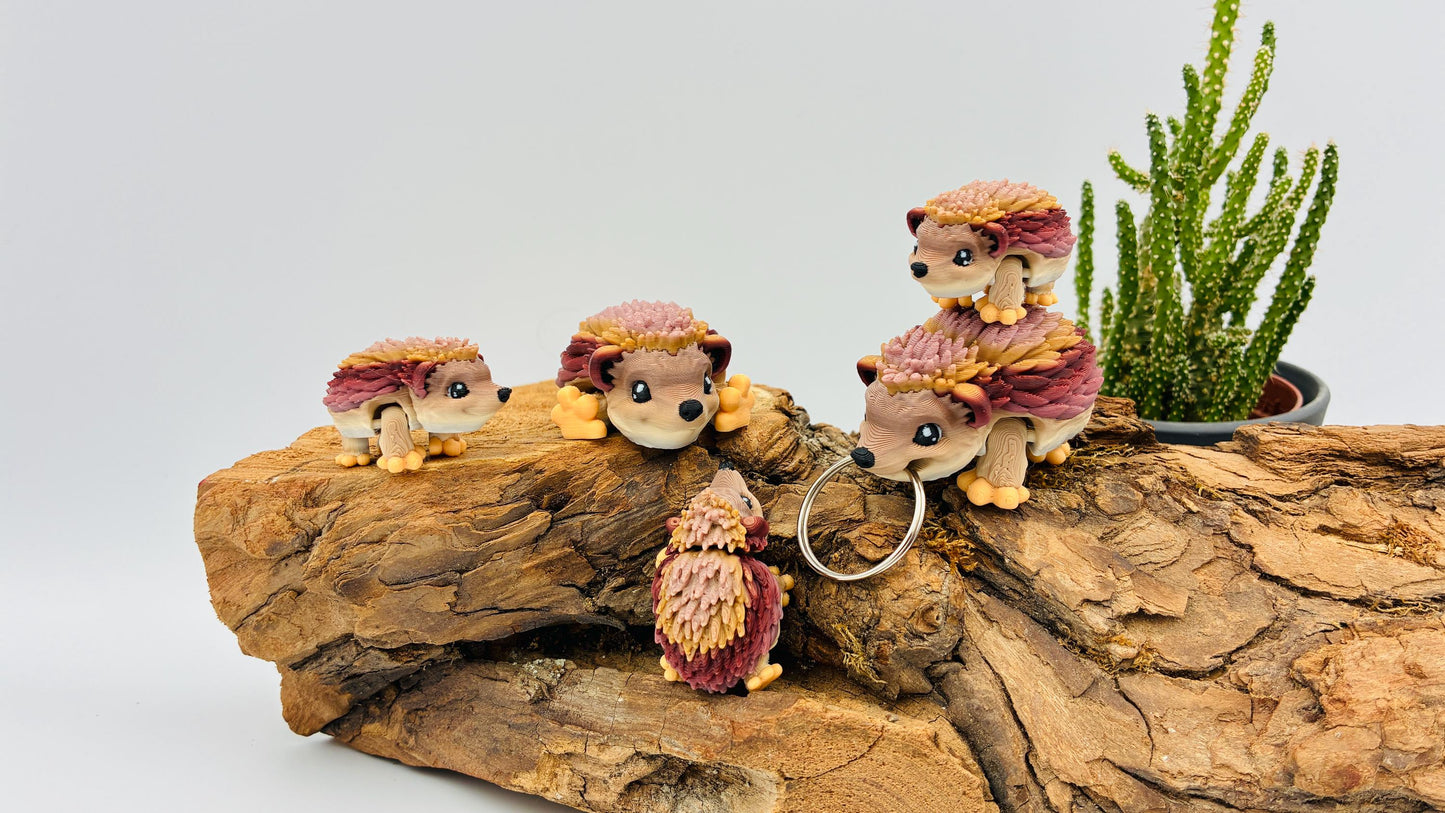 Beweglicher 3D-gedruckter Igel – flexibles Deko-Tier | liebevoll gefertigt | Geschenkidee