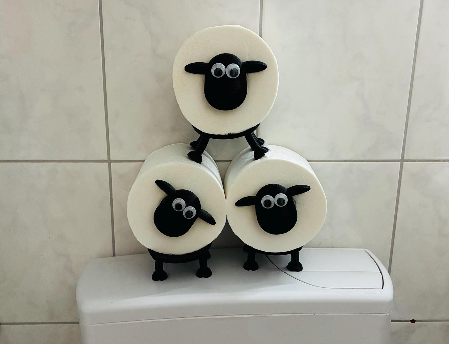 Lustiger Schaf-Klopapierhalter – 3D gedruckt – Badezimmer Dekoration, WC Ersatzrollenhalter