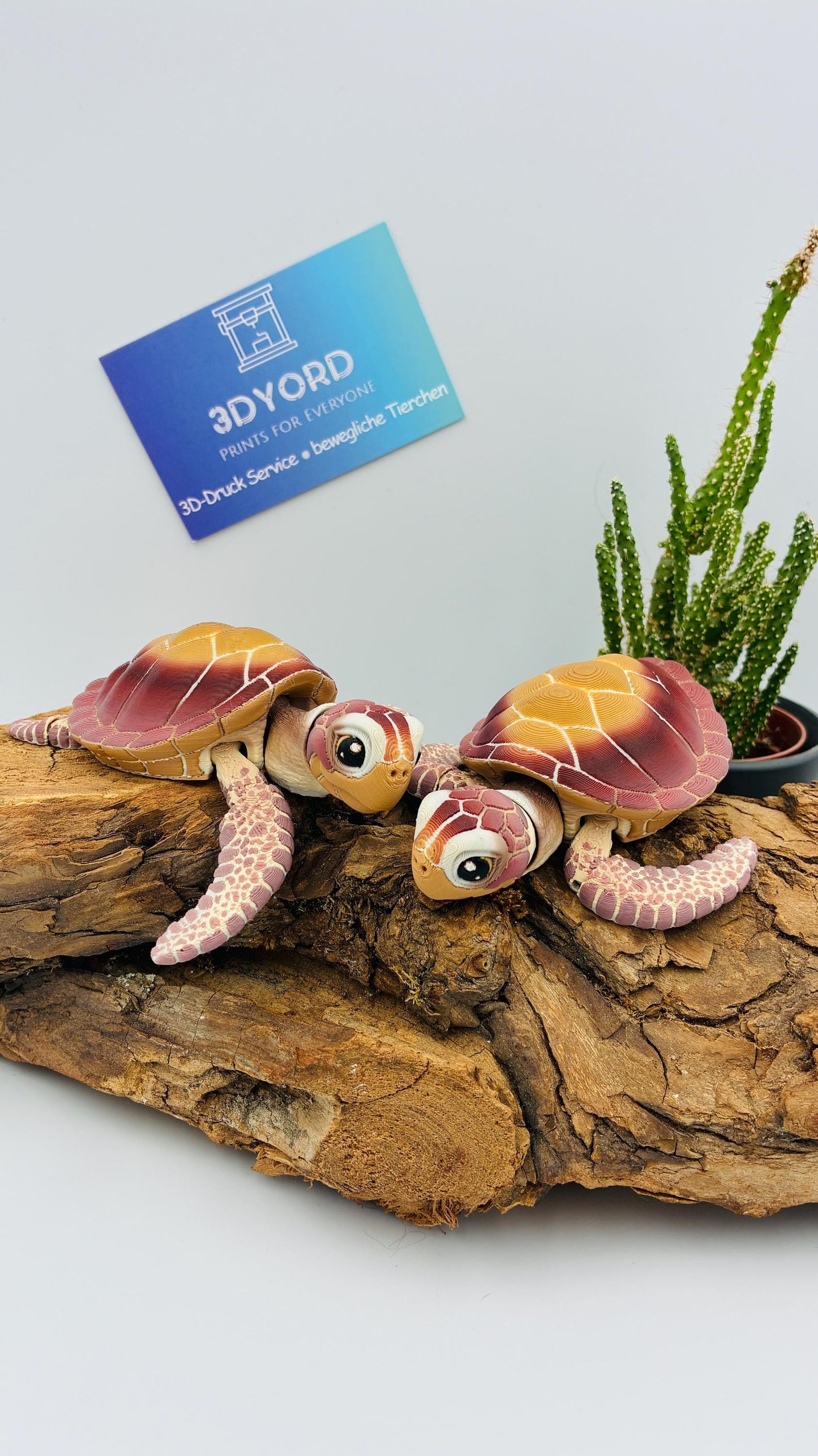 Realistische bewegliche 3D‑gedruckte Meeresschildkröte – Detailreich, flexibel, ideal für Deko & Sammler