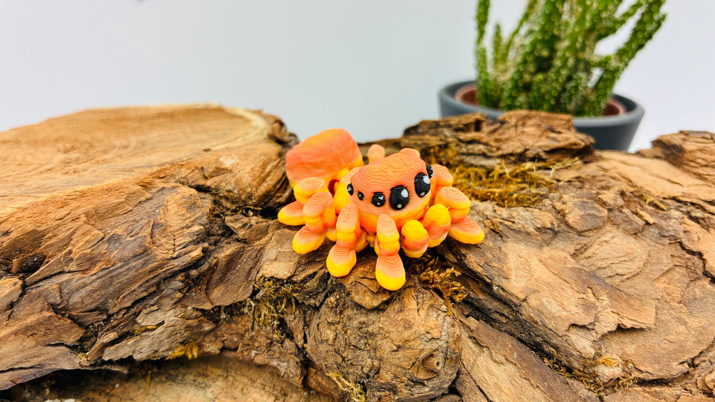 3D gedruckte bewegliche Spinne „Lucas“ – Flexi Toy – 2 Größen (mit Magnet) – PLA Figur – Halloween & Deko