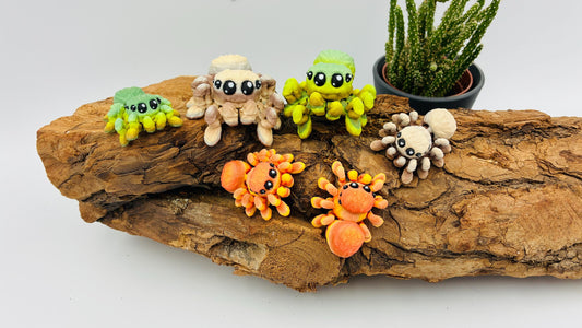 3D gedruckte bewegliche Spinne „Lucas“ – Flexi Toy – 2 Größen (mit Magnet) – PLA Figur – Halloween & Deko