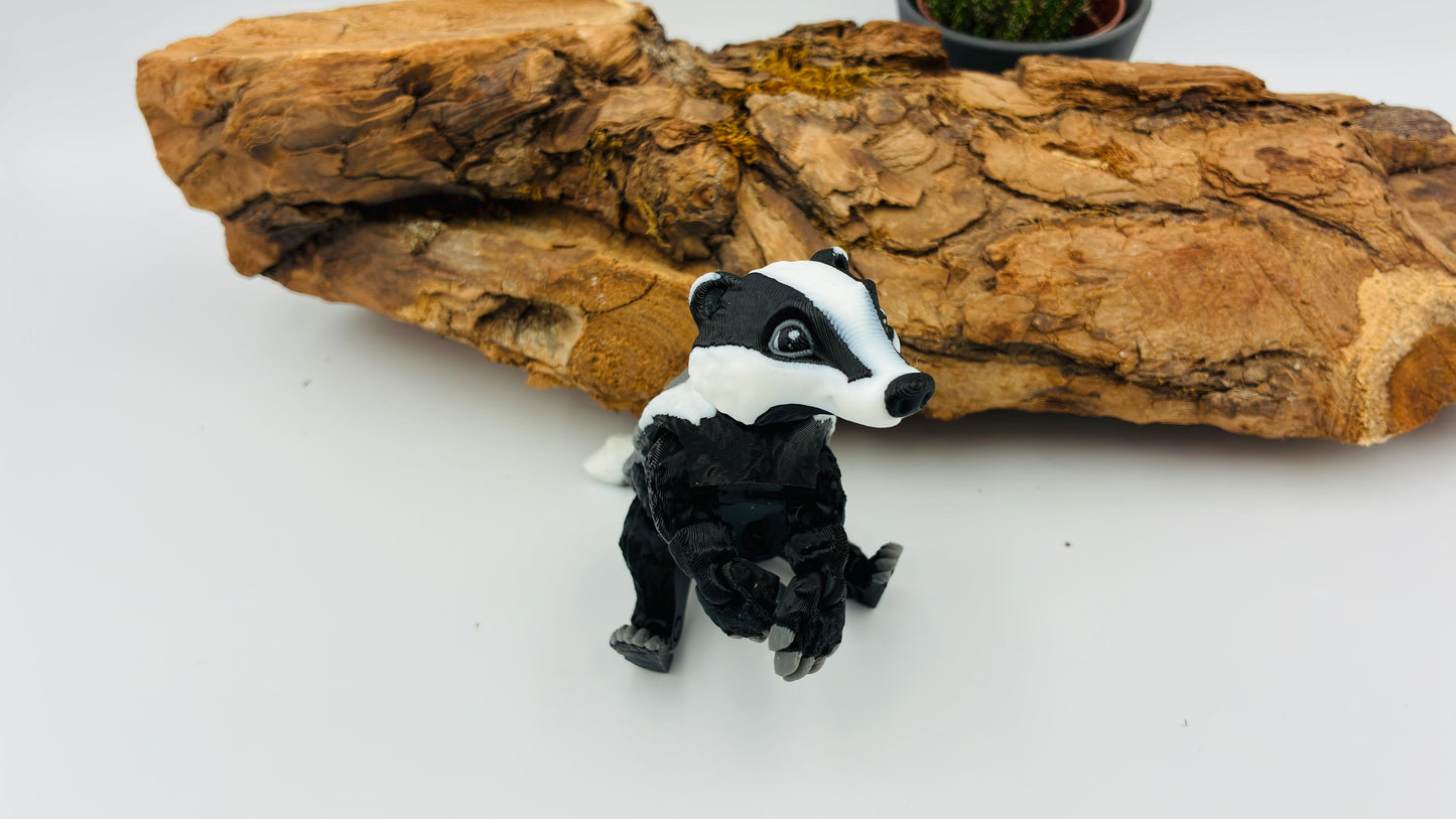 Unser Dachs – Bewegliche 3D-gedruckter Waldbewohner | Dekoration & Sammlerstück