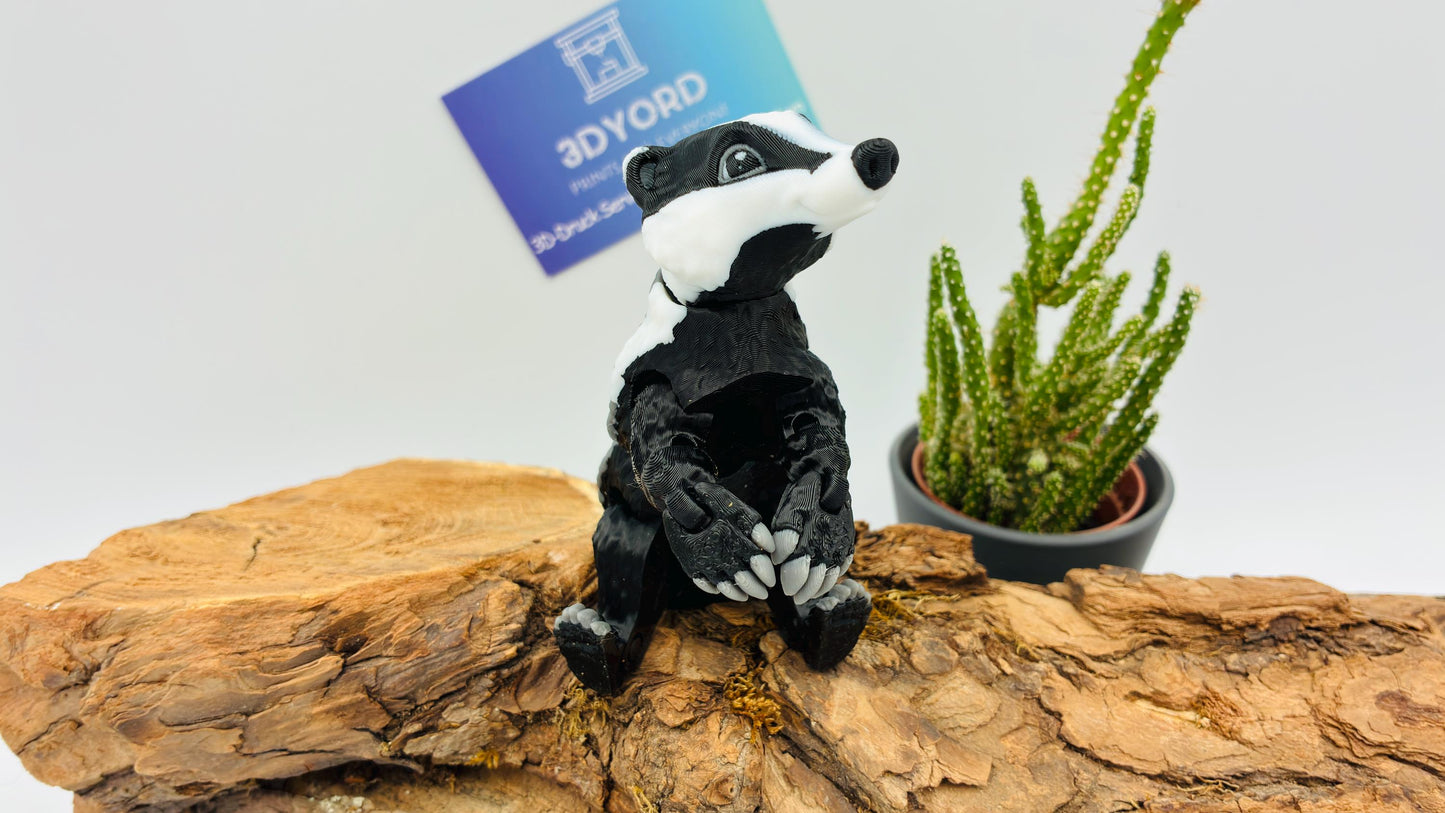 Unser Dachs – Bewegliche 3D-gedruckter Waldbewohner | Dekoration & Sammlerstück