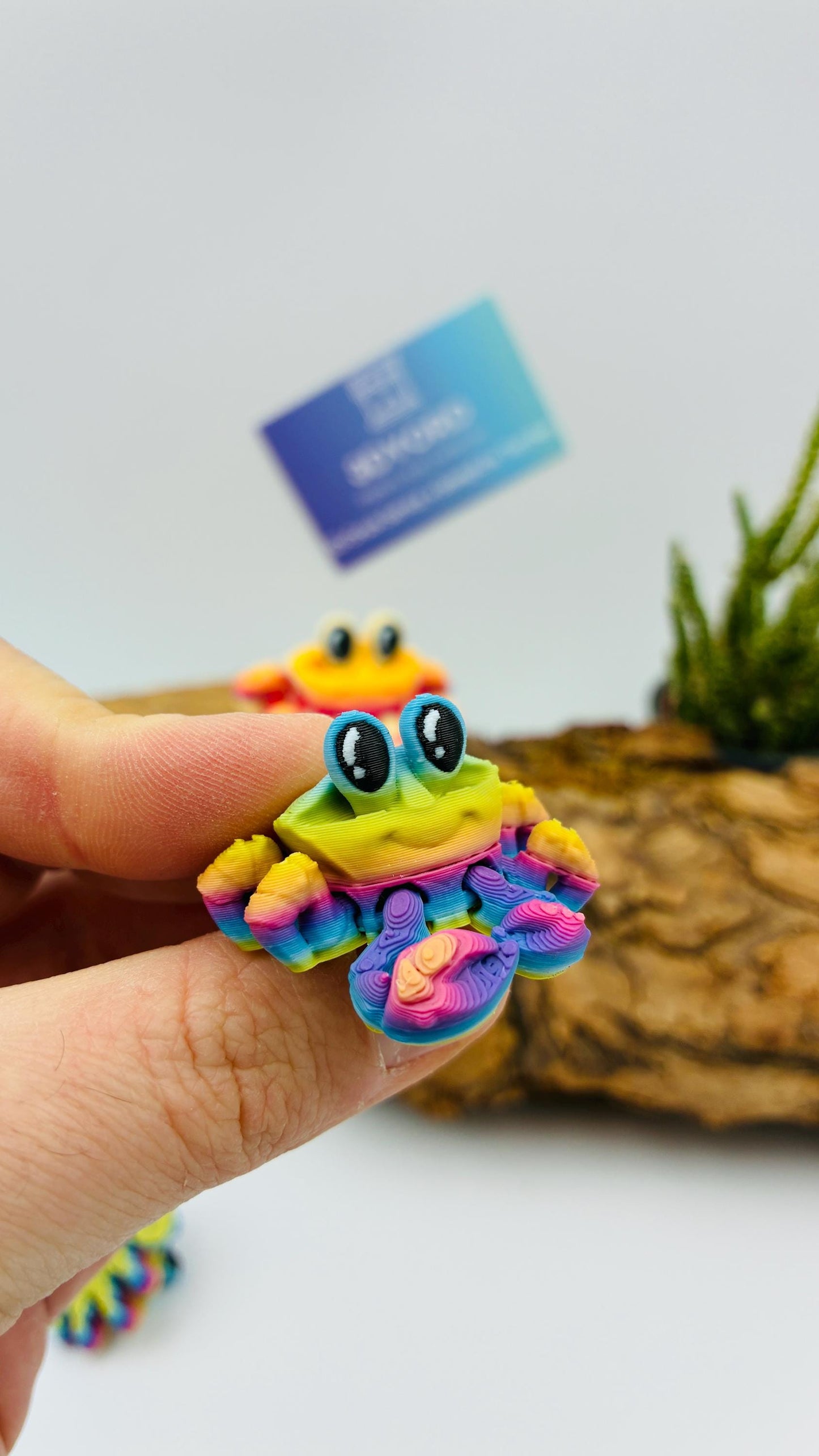 Bewegliche 3D gedruckte Krabbe – maritime Deko, Flexi Krebs Tier, Magnetisch