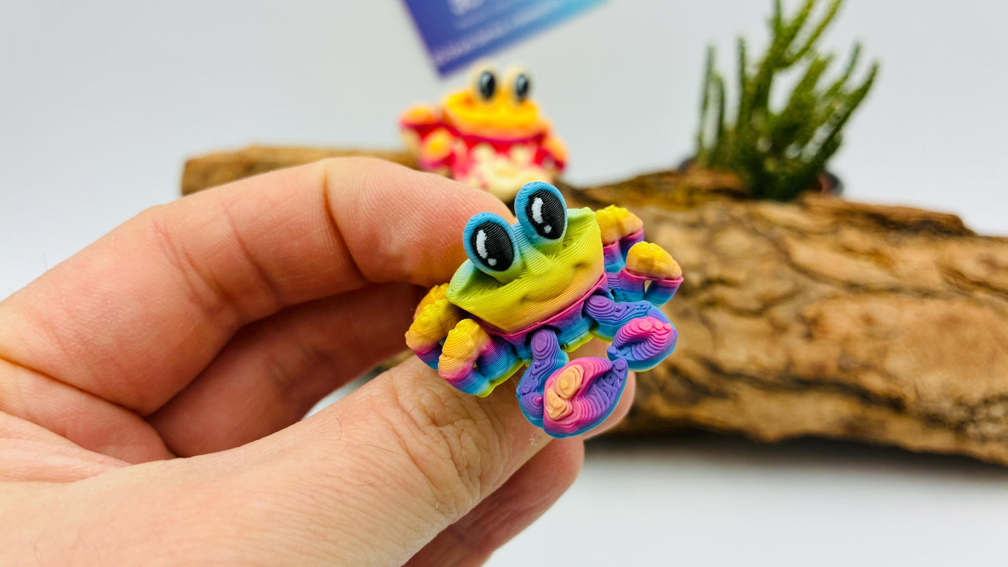 Bewegliche 3D gedruckte Krabbe – maritime Deko, Flexi Krebs Tier, Magnetisch
