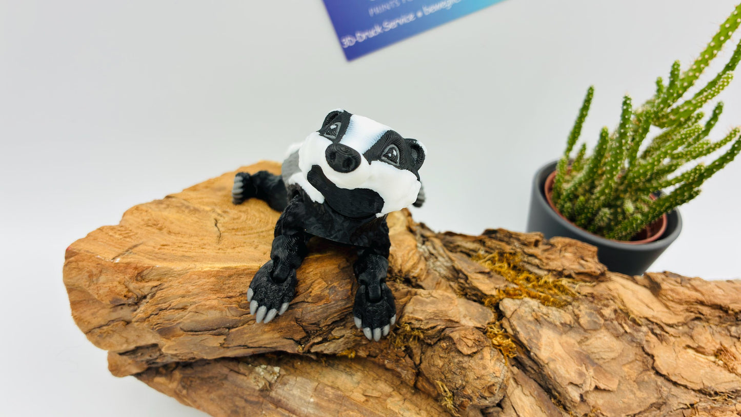 Unser Dachs – Bewegliche 3D-gedruckter Waldbewohner | Dekoration & Sammlerstück