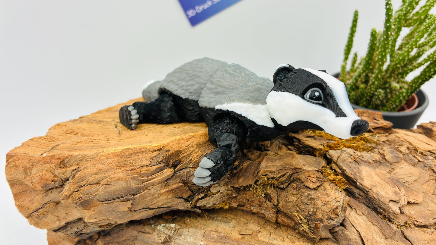 Unser Dachs – Bewegliche 3D-gedruckter Waldbewohner | Dekoration & Sammlerstück