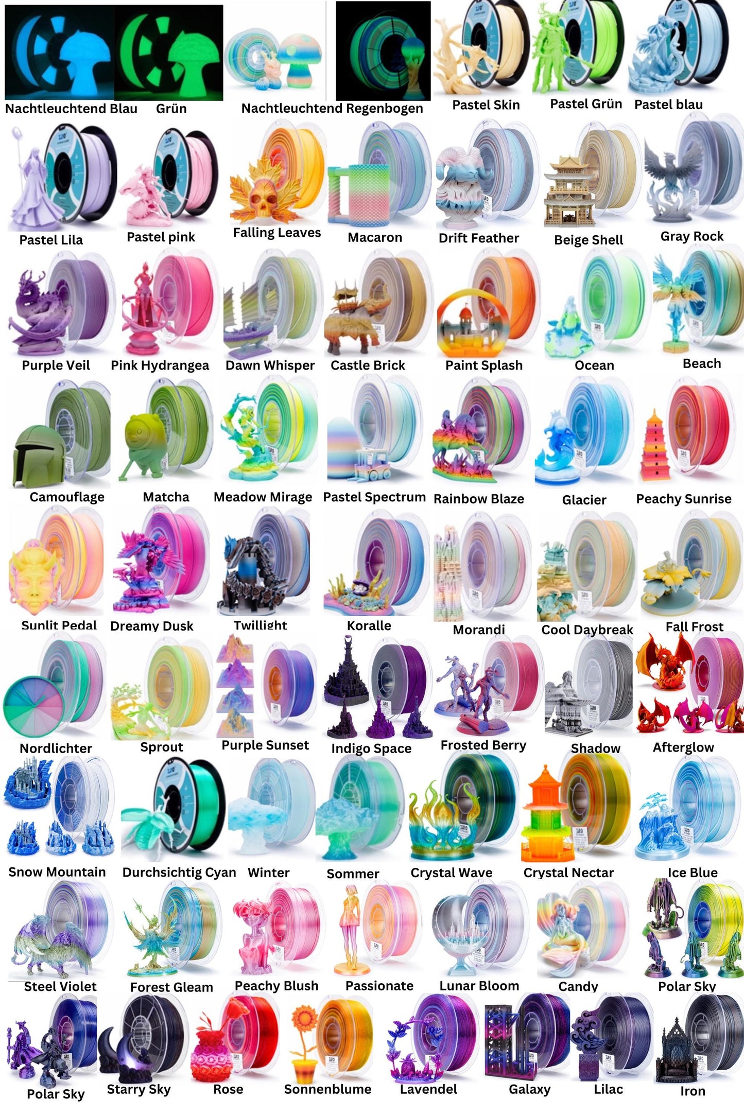 1.) 3D-gedruckte Mini-Tierchen ("Yordelz" 3,5–6,5 cm) – Wähle dein Set oder lass dich überraschen!