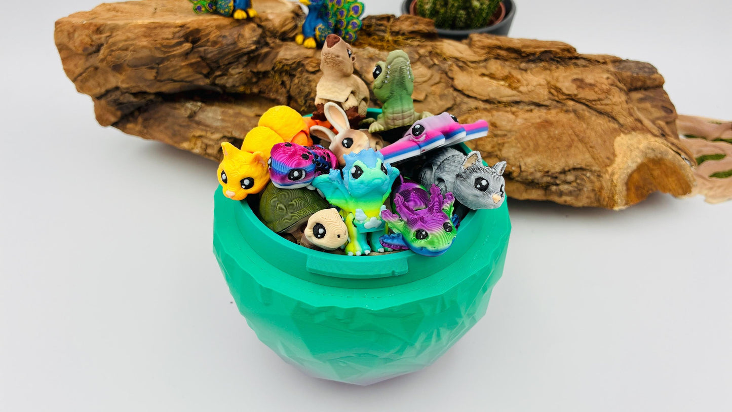 1.) 3D-gedruckte Mini-Tierchen ("Yordelz" 3,5–6,5 cm) – Wähle dein Set oder lass dich überraschen!