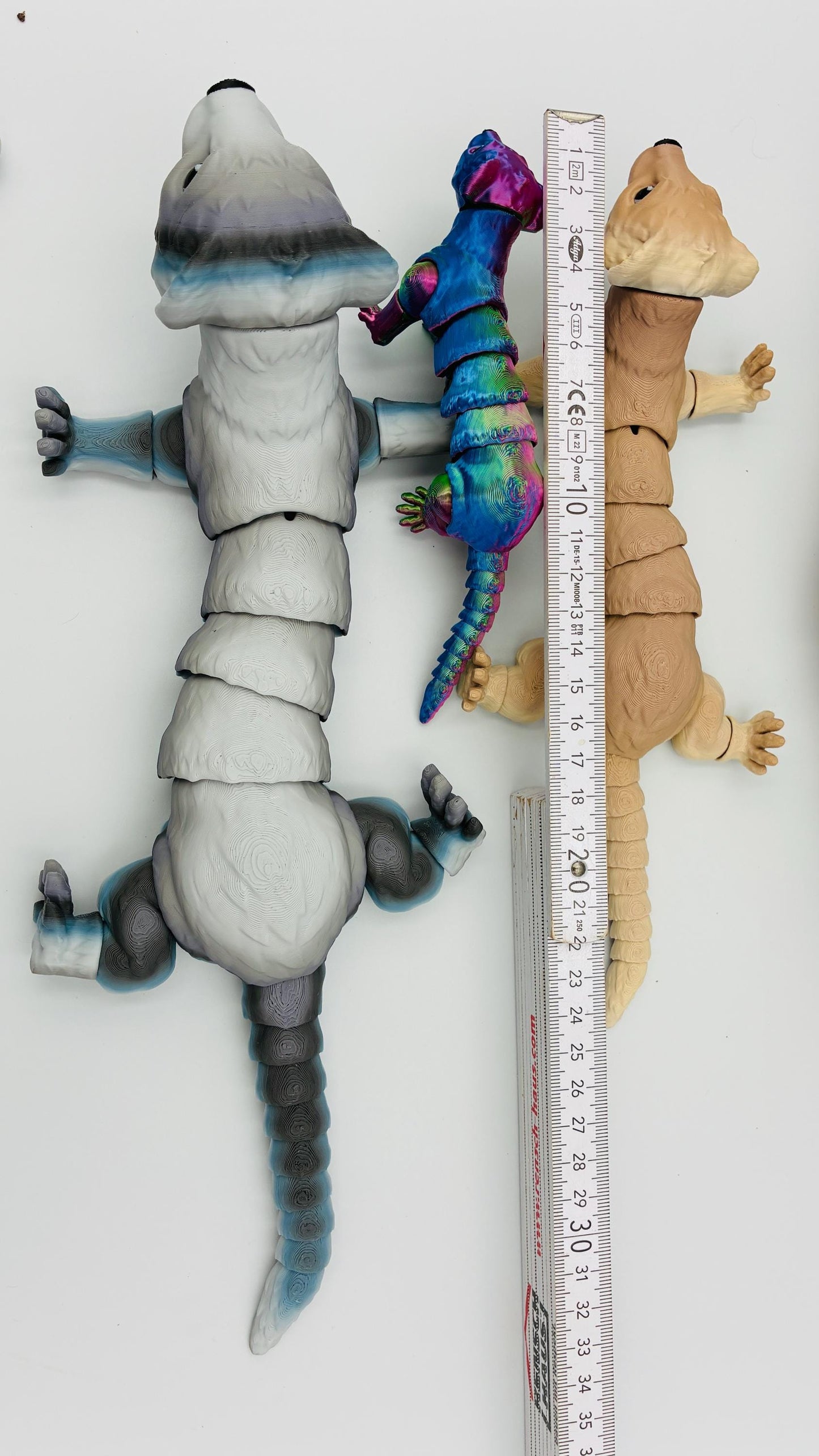 Bewegliches 3D-gedrucktes Frettchen – Flexi Tierfigur in Wunschfarbe & 3 Größen