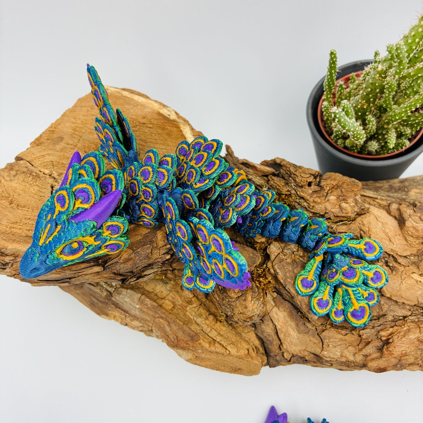 Magischer Baby Pfauenaugendrache – 3D-gedruckt, detailreich & beweglich | Peacock Dragon