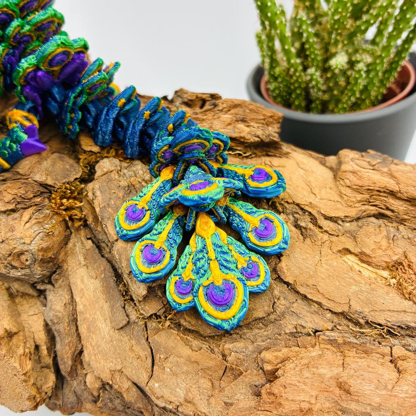 Magischer Baby Pfauenaugendrache – 3D-gedruckt, detailreich & beweglich | Peacock Dragon