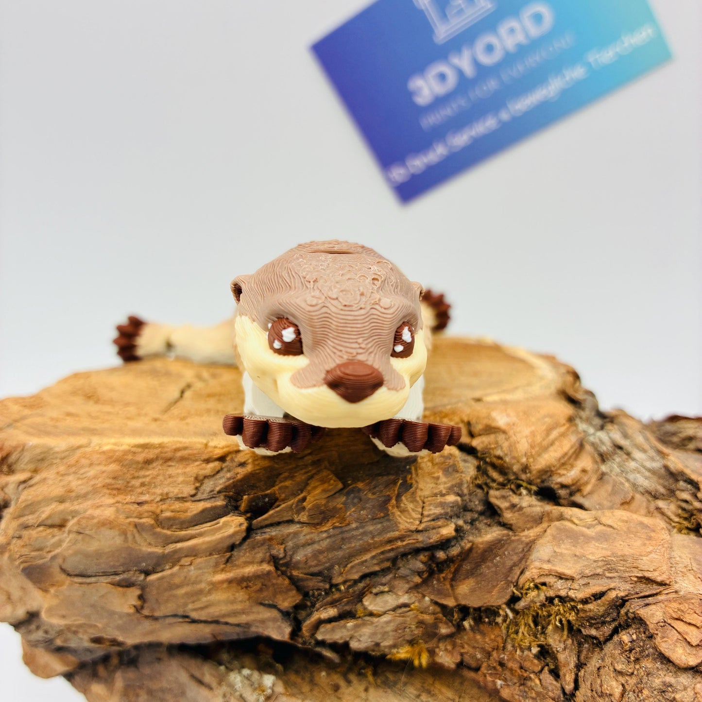 Beweglicher 3D-gedruckter Otter – Flexi Tierfigur in Wunschfarbe & 3 Größen