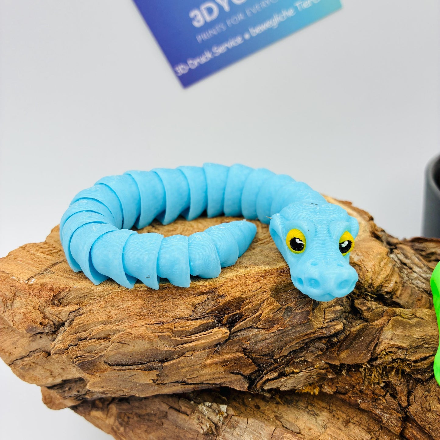 3D gedruckte bewegliche Schlange, nachtleuchtend, verschiedene Farben & Größen, inspiriert von Gary de Snake, dekorative Fidget-Schlange