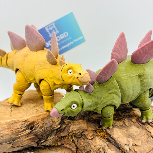 3D gedruckter Stegosaurus, detailreich & beweglich, süßer realistischer Dino in bis zu 4 Farben, verschiedene Größen, Geschenk für Dino-Fans