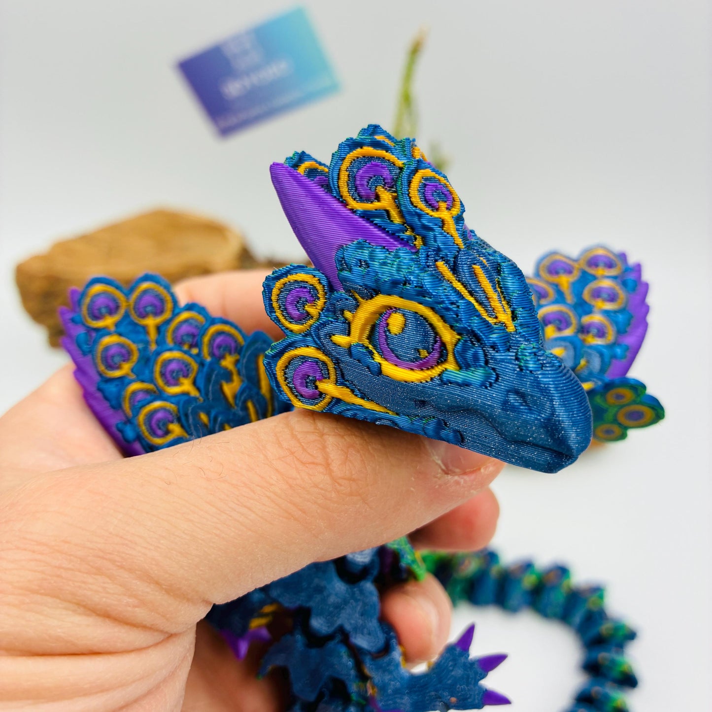 Magischer Pfauenaugendrache – 3D-gedruckt, detailreich & beweglich | Peacock Dragon