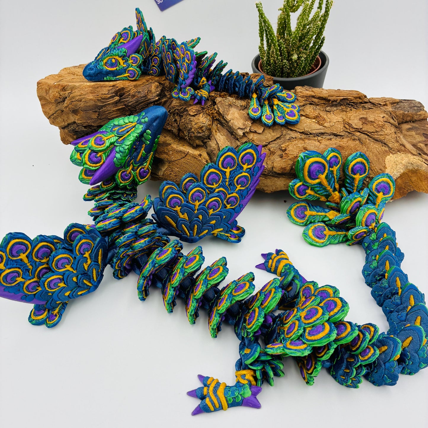 Magischer Baby Pfauenaugendrache – 3D-gedruckt, detailreich & beweglich | Peacock Dragon