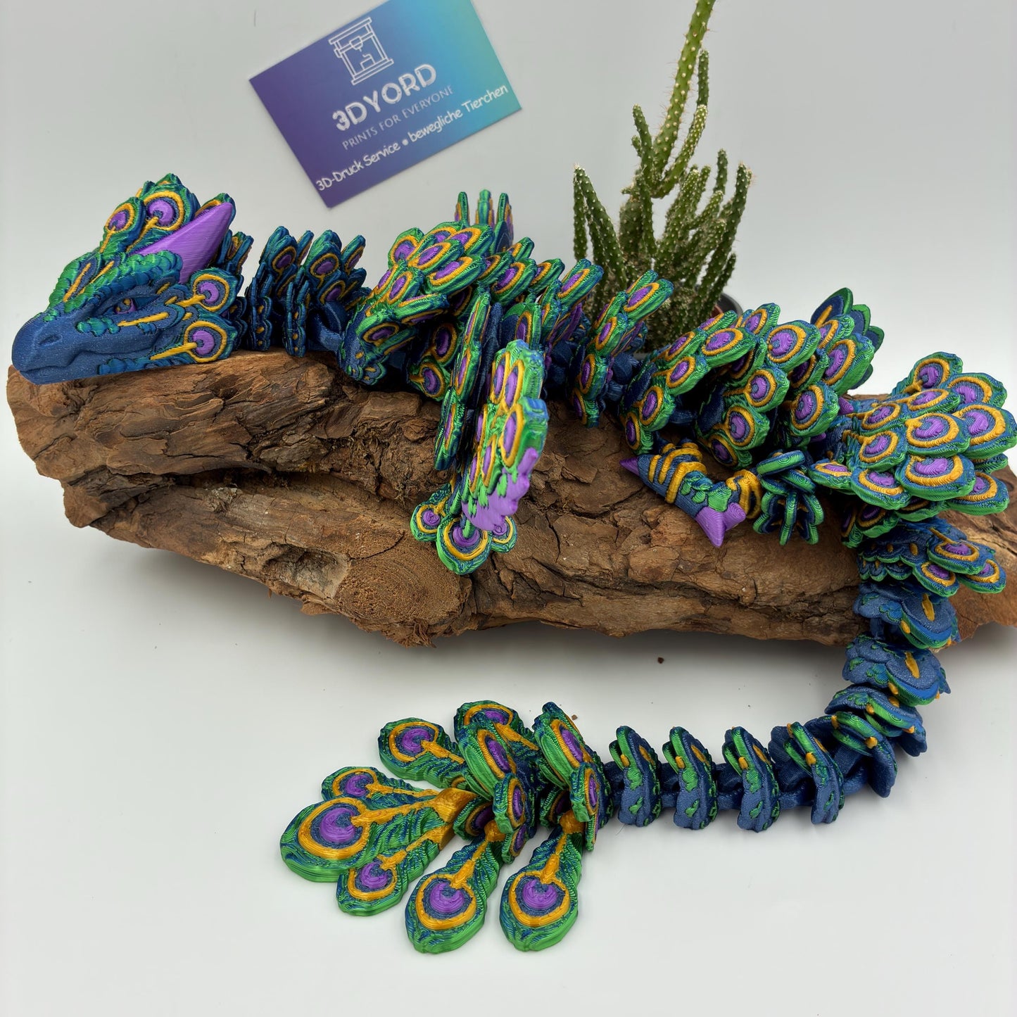 Magischer Baby Pfauenaugendrache – 3D-gedruckt, detailreich & beweglich | Peacock Dragon