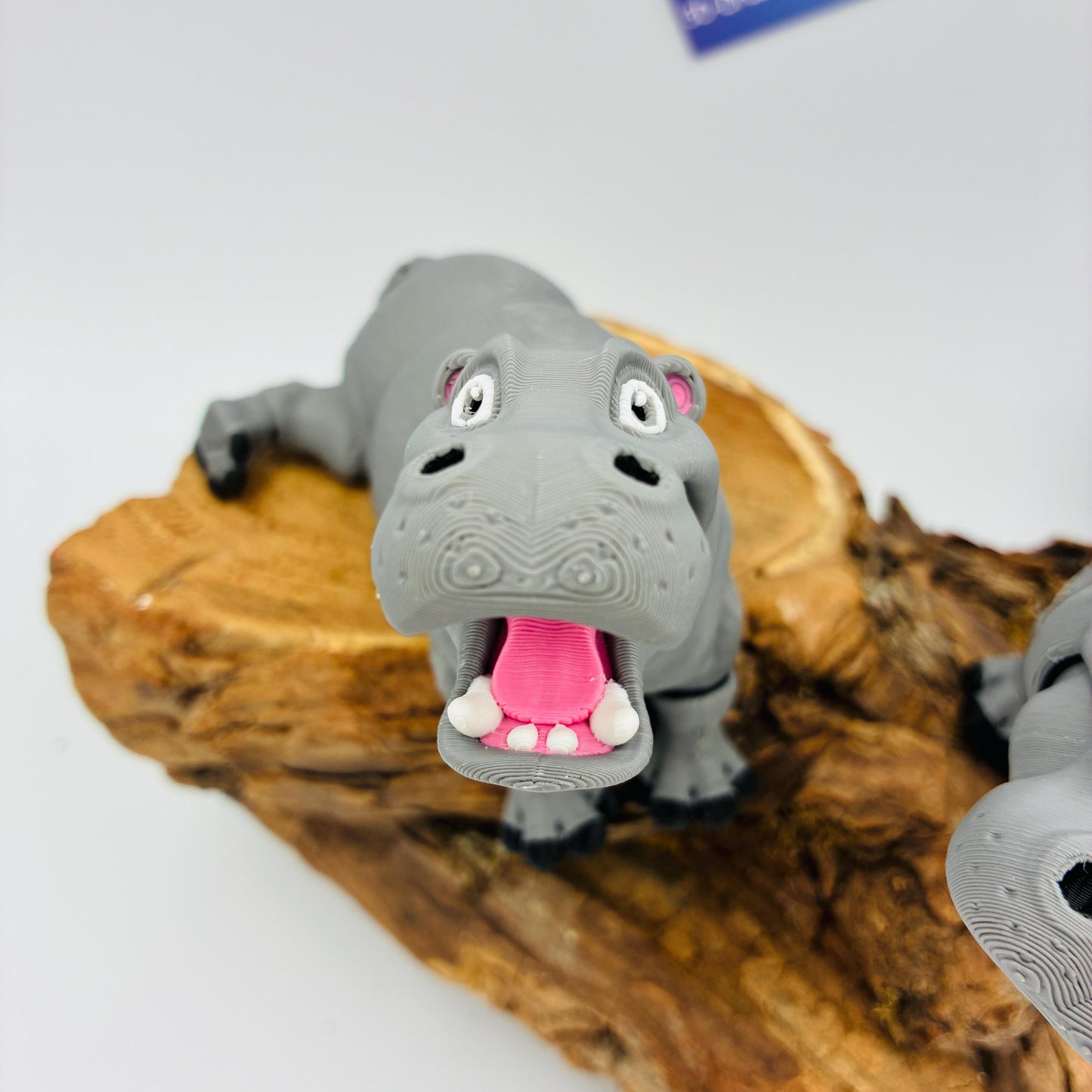 3D gedrucktes Nilpferd beweglich | Flexi Hippo | Geschenkidee Flusspferd | Zoo Figur | Afrika Deko