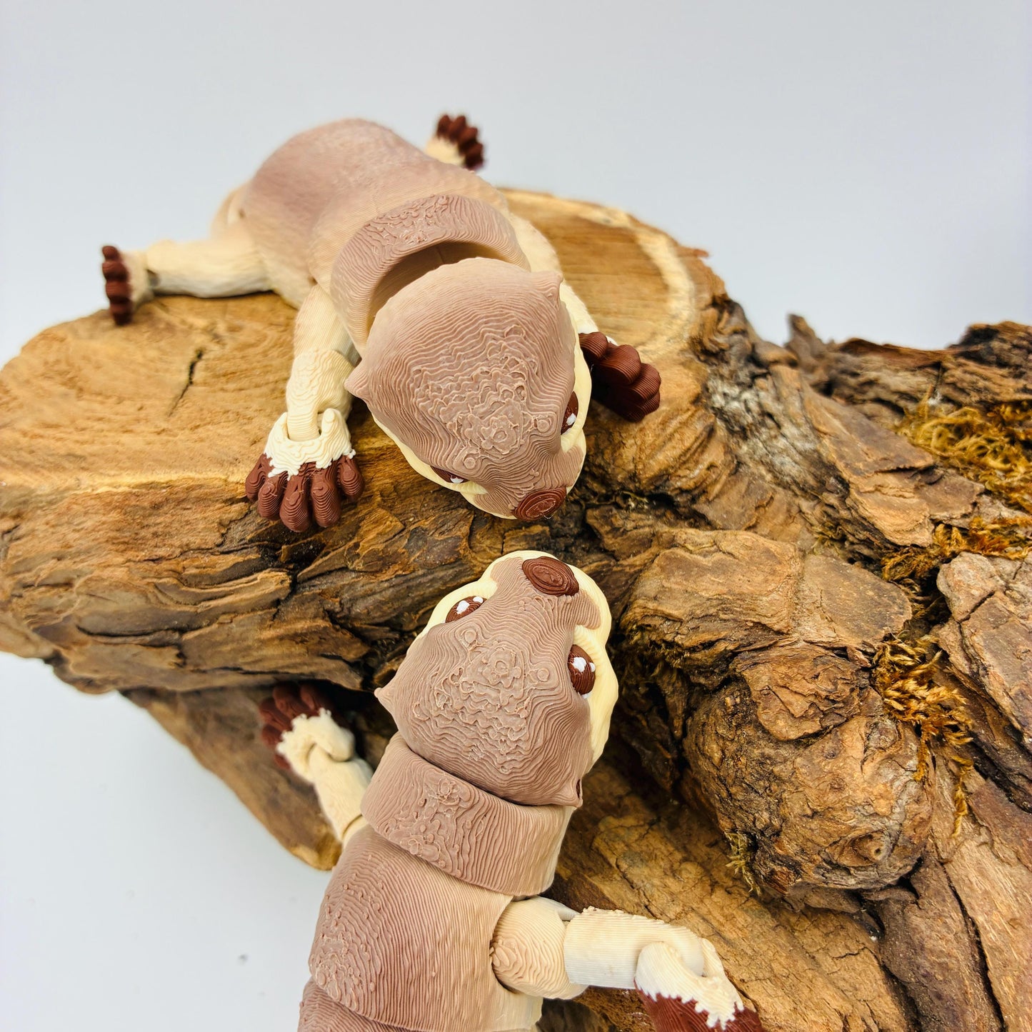 Beweglicher 3D-gedruckter Otter – Flexi Tierfigur in Wunschfarbe & 3 Größen