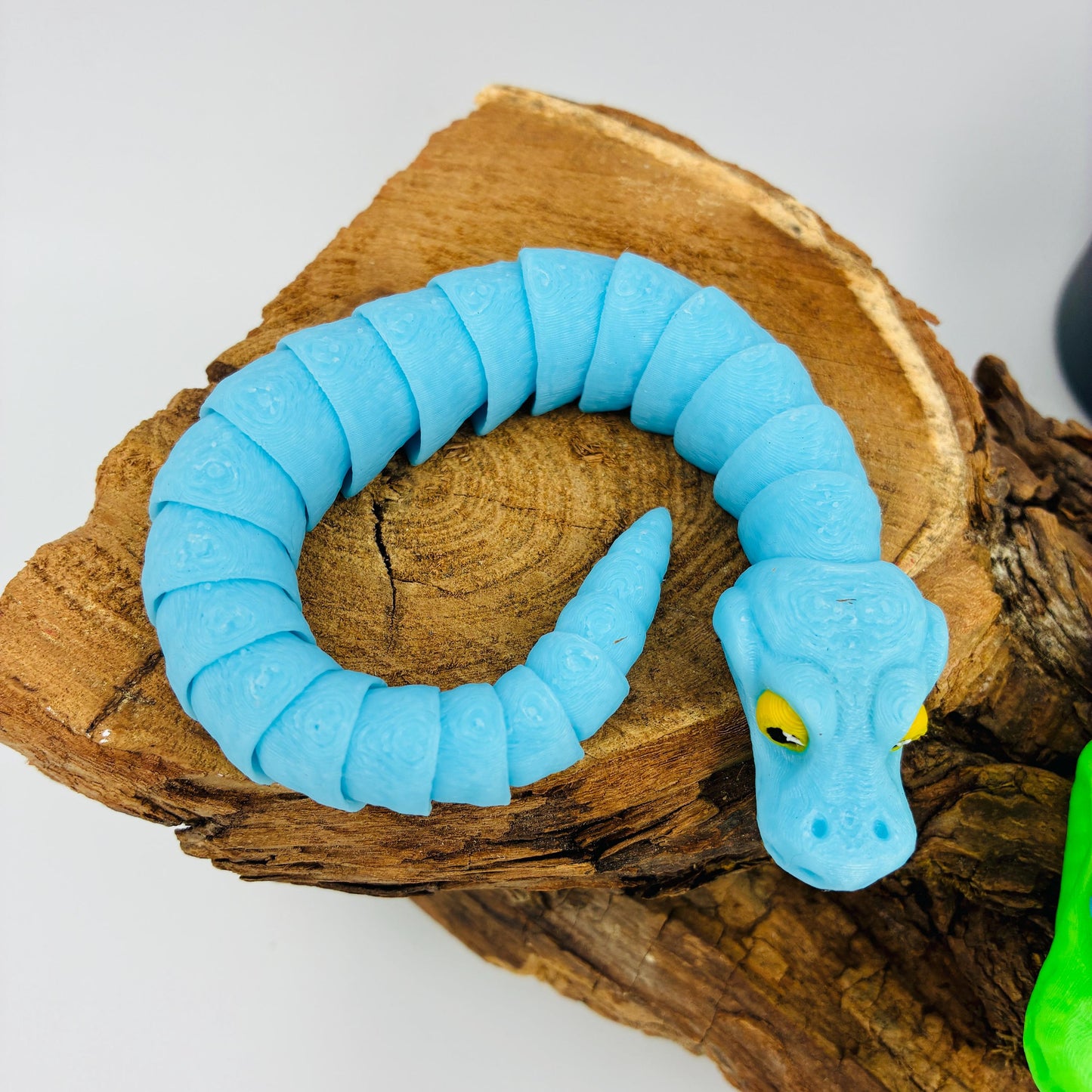 3D gedruckte bewegliche Schlange, nachtleuchtend, verschiedene Farben & Größen, inspiriert von Gary de Snake, dekorative Fidget-Schlange