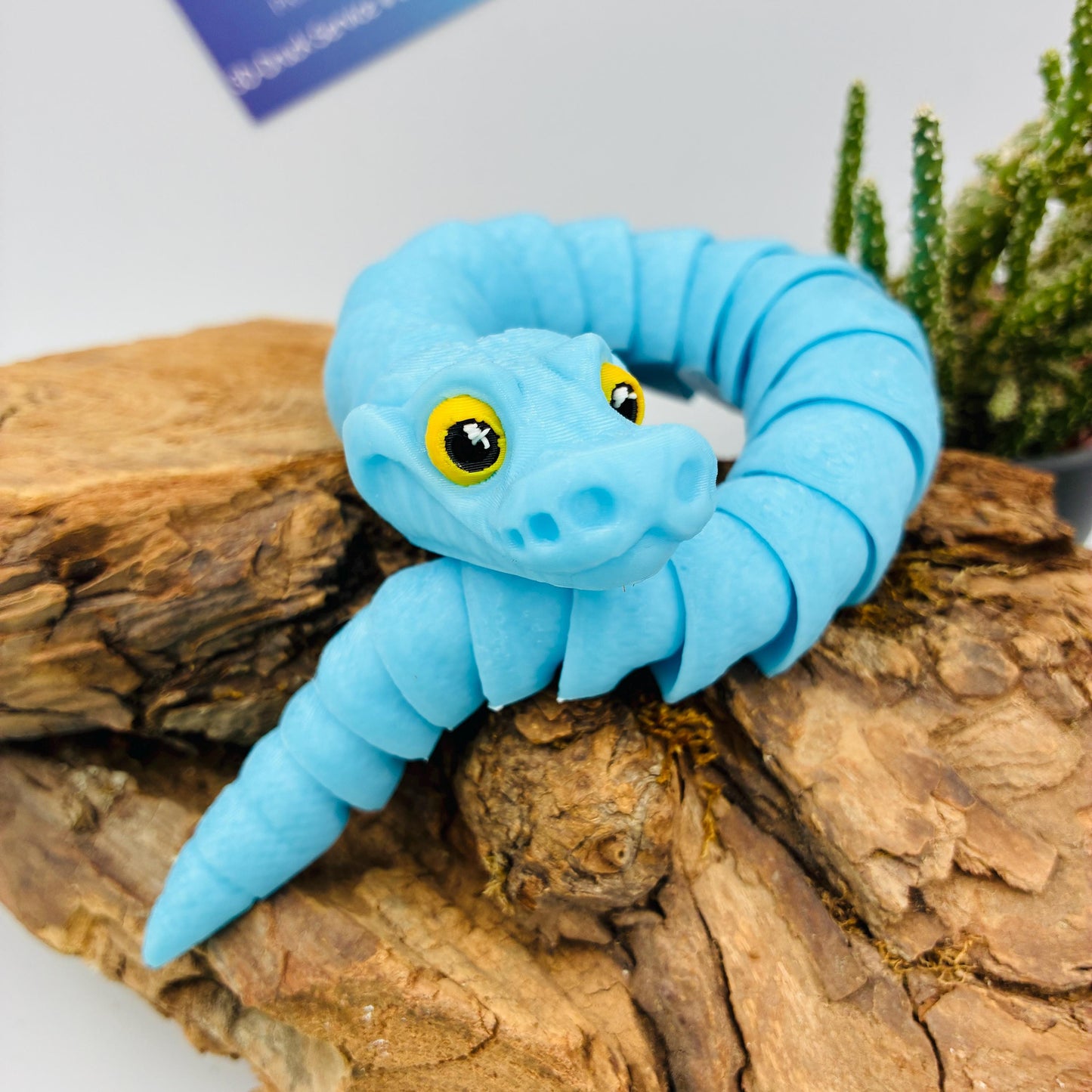 3D gedruckte bewegliche Schlange, nachtleuchtend, verschiedene Farben & Größen, inspiriert von Gary de Snake, dekorative Fidget-Schlange