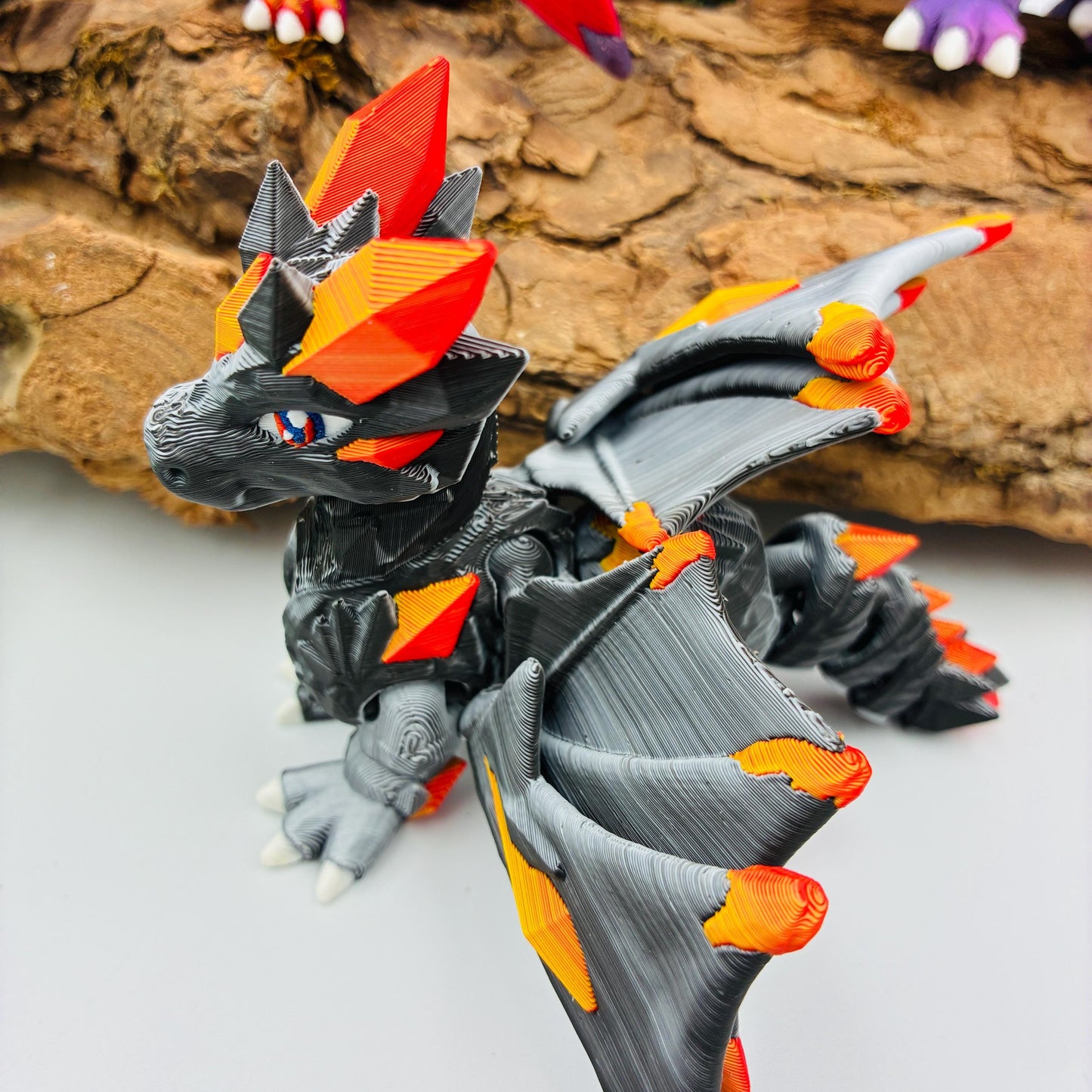 Magischer Kristalldrache – Beweglicher 3D-Druck Drache in Wunschfarbe