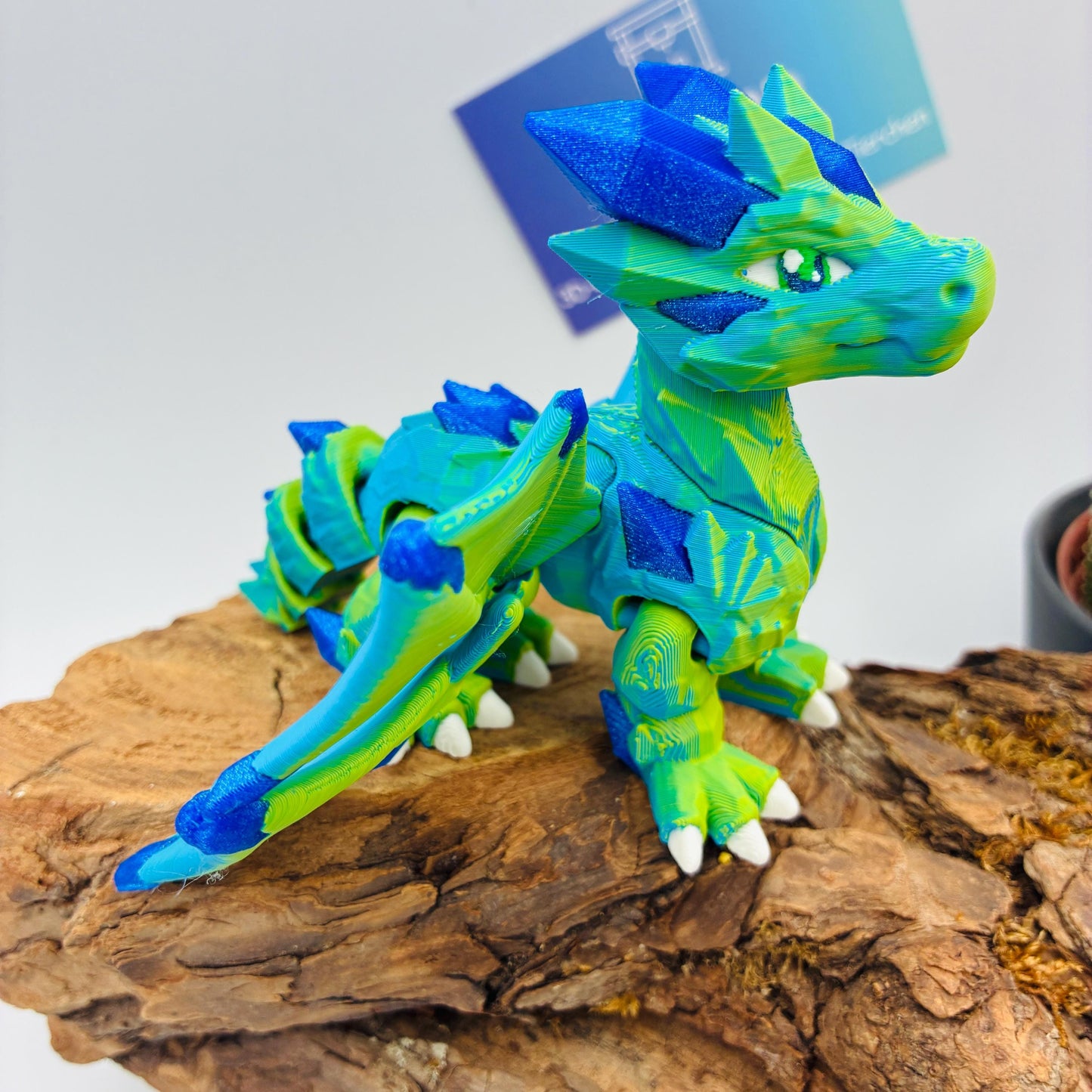 Magischer Kristalldrache – Beweglicher 3D-Druck Drache in Wunschfarbe