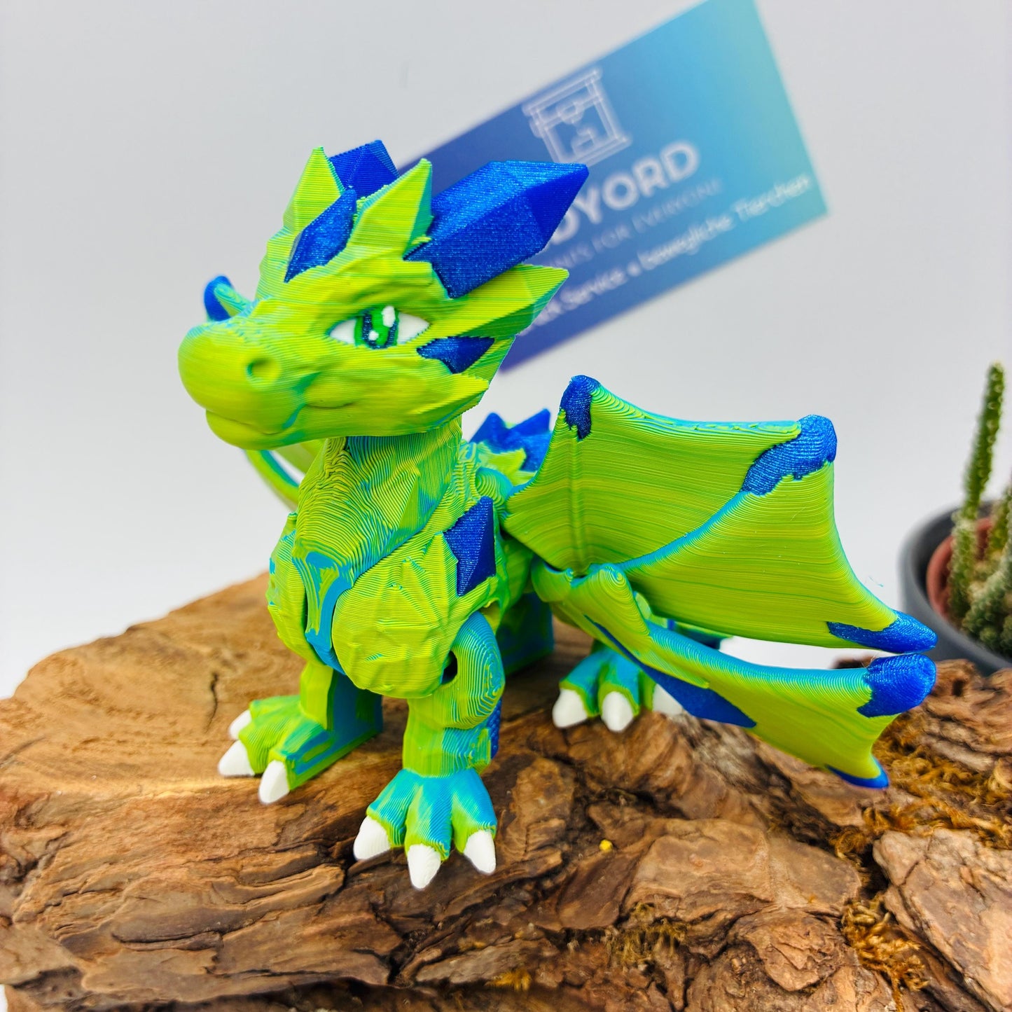 Magischer Kristalldrache – Beweglicher 3D-Druck Drache in Wunschfarbe