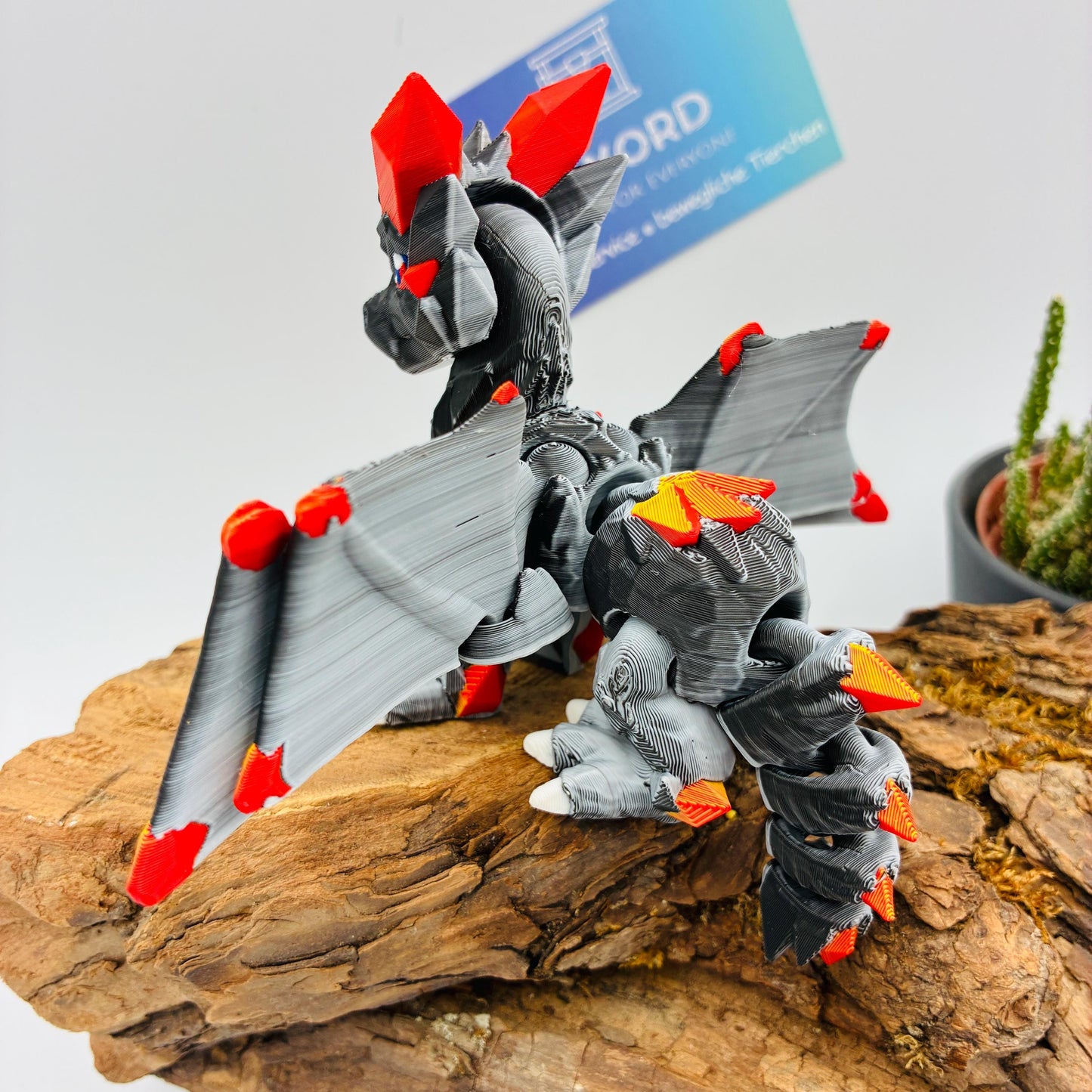 Magischer Kristalldrache – Beweglicher 3D-Druck Drache in Wunschfarbe