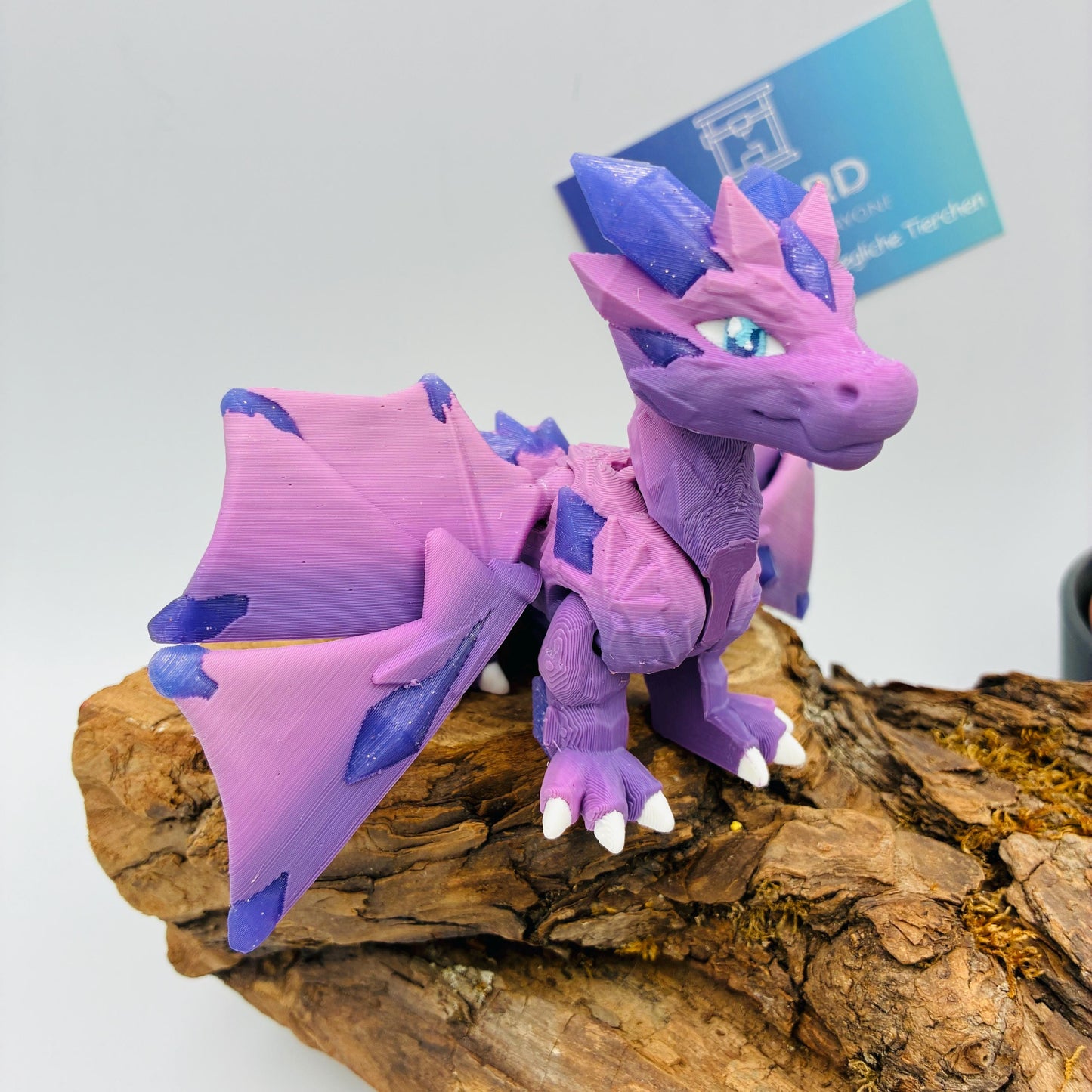 Magischer Kristalldrache – Beweglicher 3D-Druck Drache in Wunschfarbe