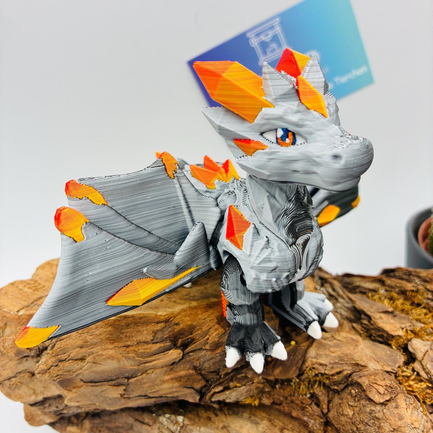 Magischer Kristalldrache – Beweglicher 3D-Druck Drache in Wunschfarbe