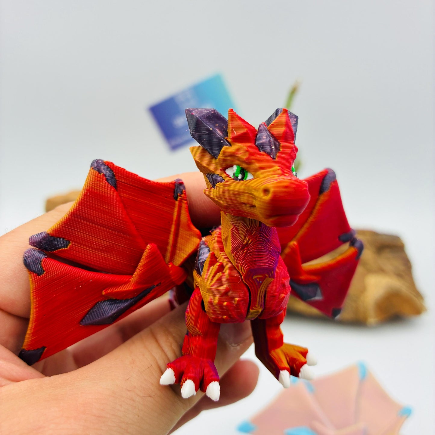 Magischer Kristalldrache – Beweglicher 3D-Druck Drache in Wunschfarbe