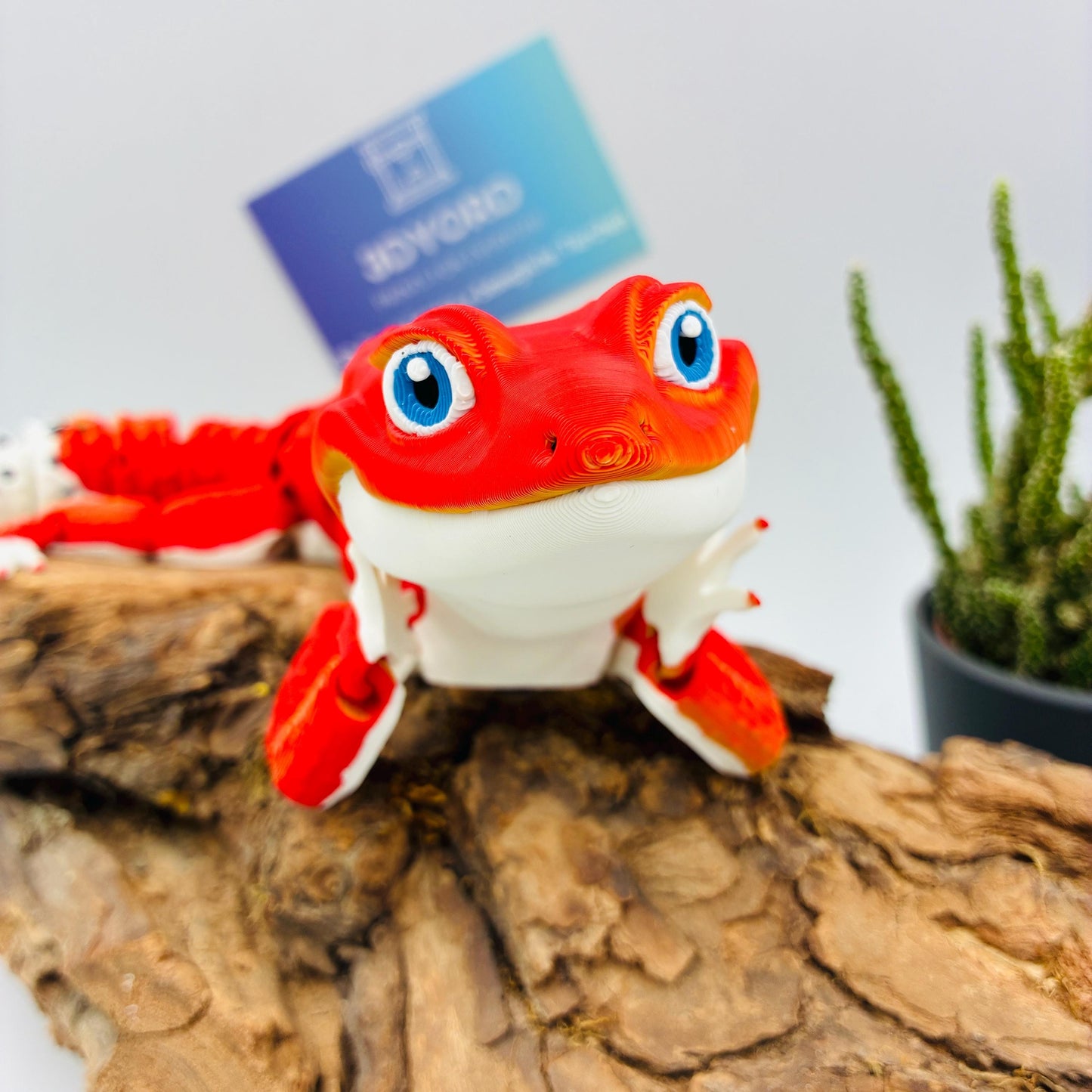 3D gedruckter Baby Leopard Gecko – beweglich, detailreich, Wunschfarbe, verschiedene Größen, Baby-Variante, Schlüsselanhänger