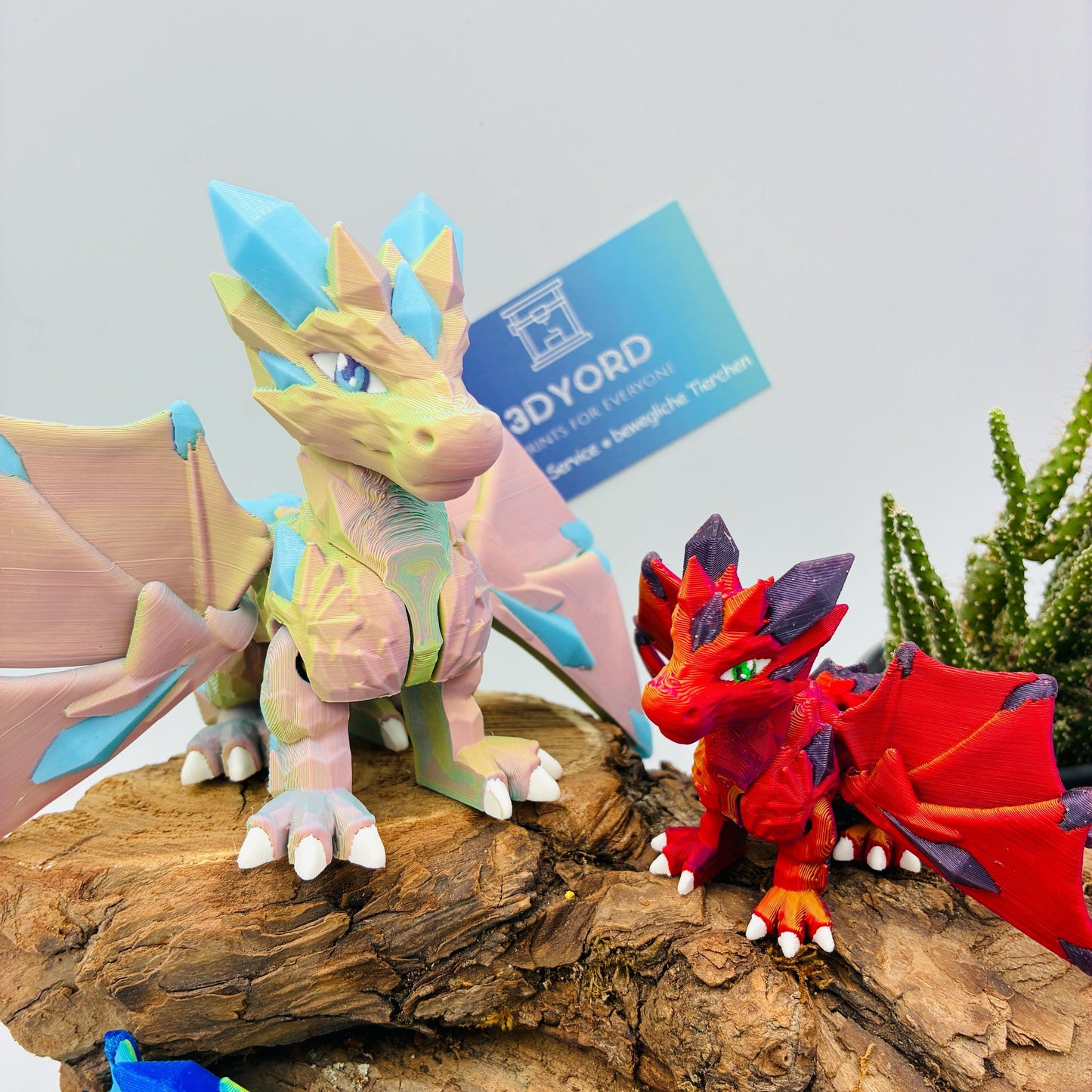 Magischer Kristalldrache – Beweglicher 3D-Druck Drache in Wunschfarbe
