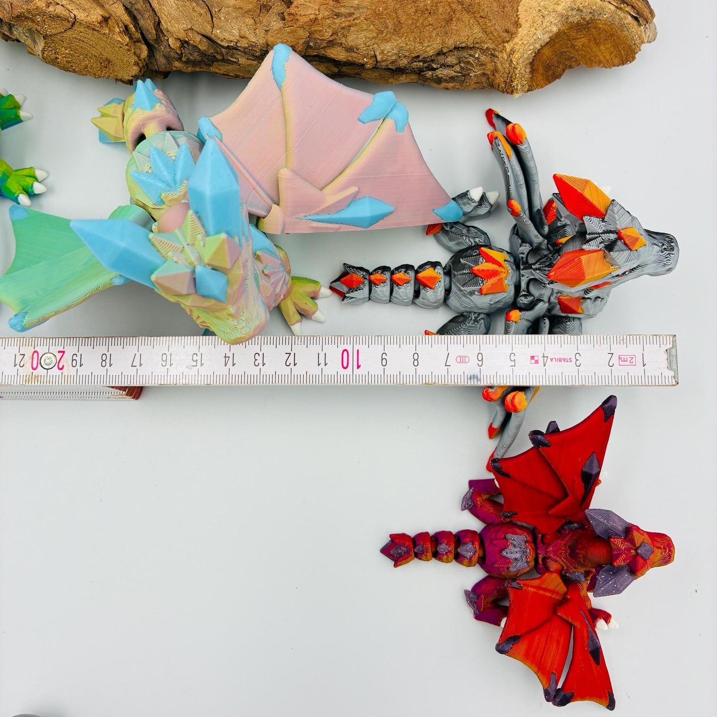Magischer Kristalldrache – Beweglicher 3D-Druck Drache in Wunschfarbe
