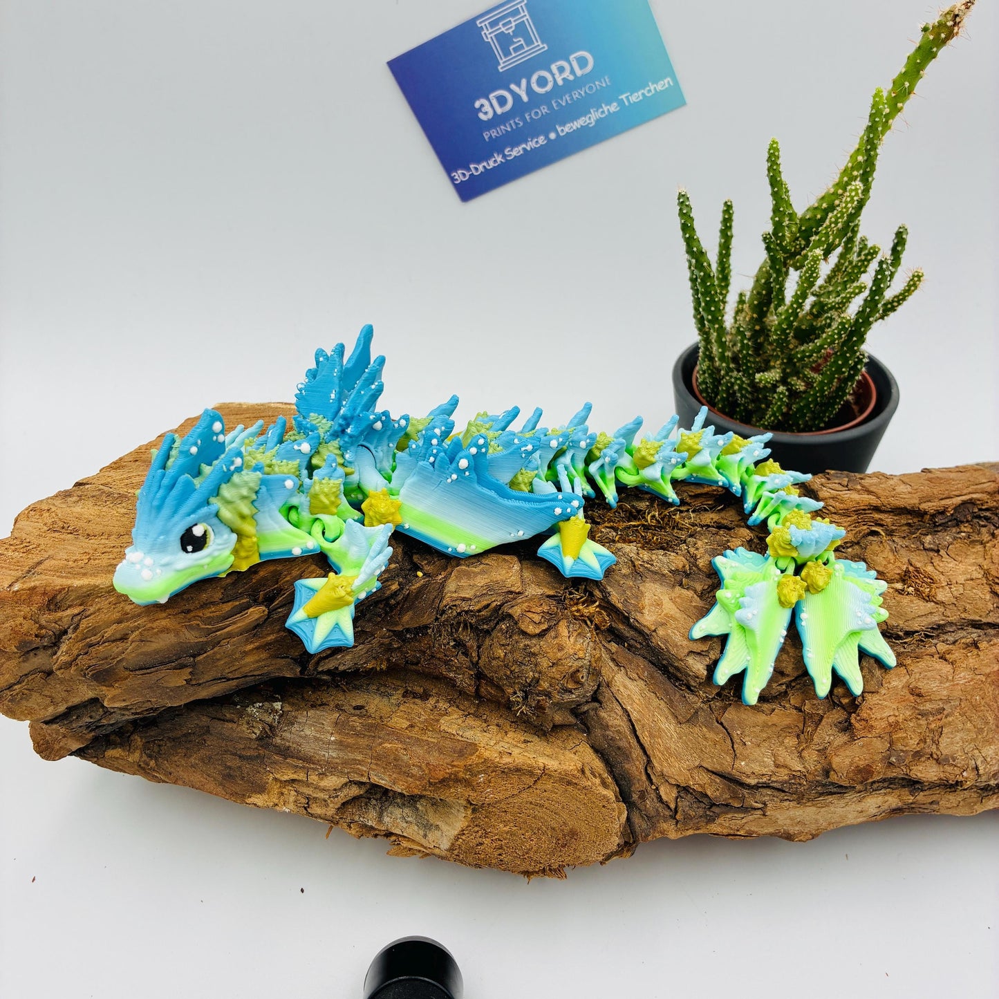 Beweglicher Baby Ocean Drache | 3D Druck Drache | Flexi Dragon | Fantasy Figur | Drachen Geschenk | Fidget Spielzeug | Deko
