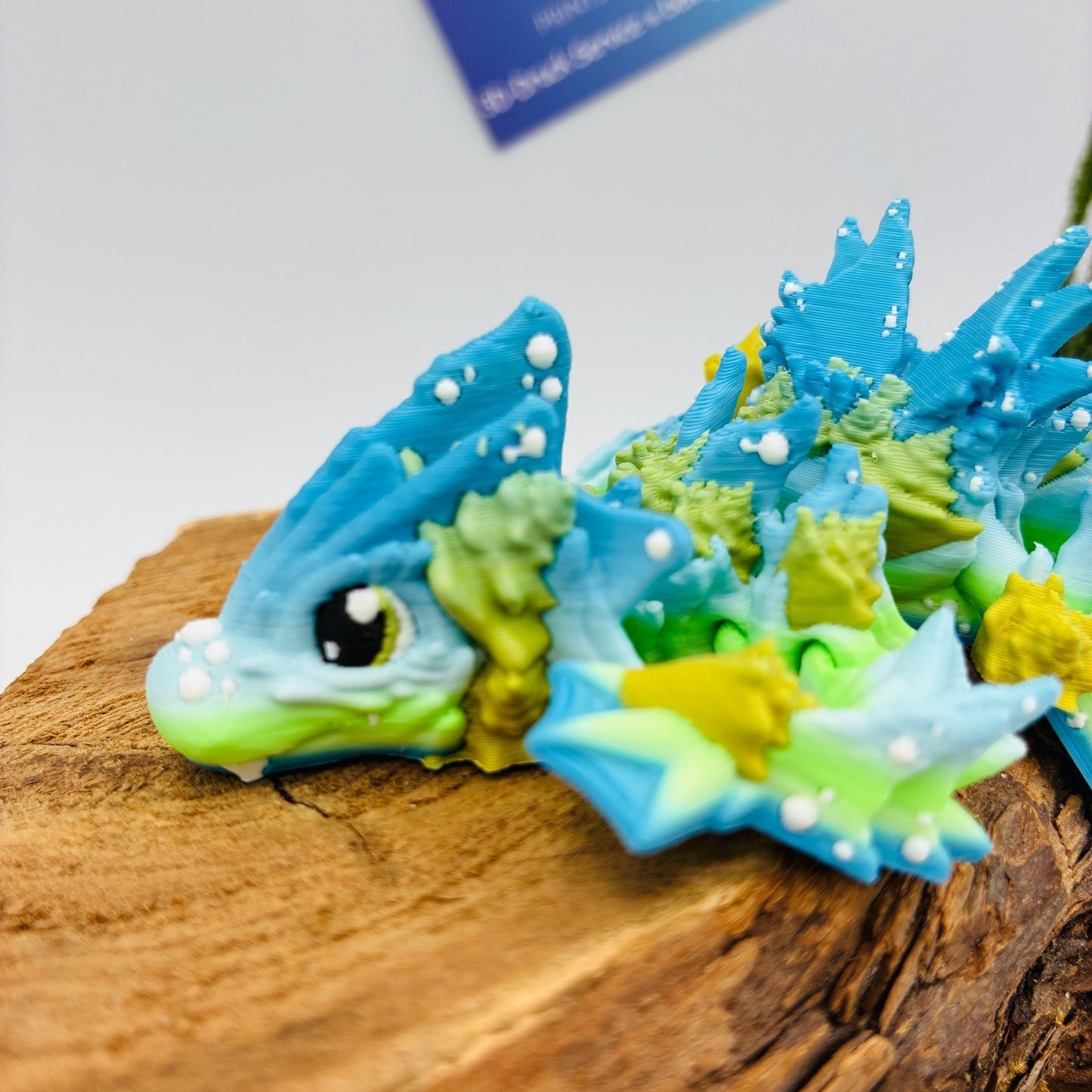 Beweglicher Baby Ocean Drache | 3D Druck Drache | Flexi Dragon | Fantasy Figur | Drachen Geschenk | Fidget Spielzeug | Deko