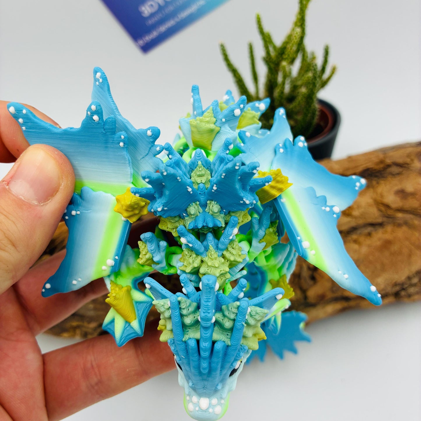 Beweglicher Baby Ocean Drache | 3D Druck Drache | Flexi Dragon | Fantasy Figur | Drachen Geschenk | Fidget Spielzeug | Deko