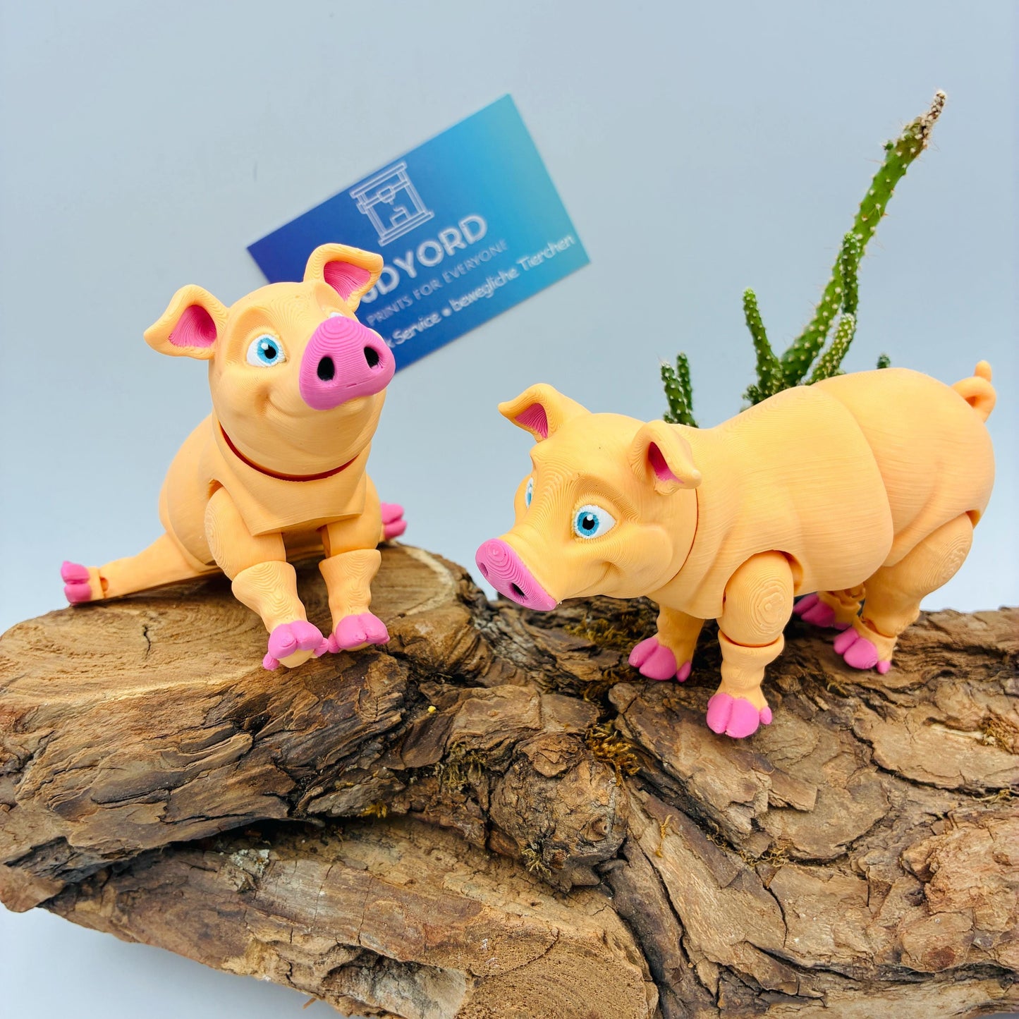 Bewegliches Schweinchen | 3D Druck Schwein | Flexi Schwein | Niedliche Tierfigur | Fidget Spielzeug | Bauernhof Deko | Geschenkidee
