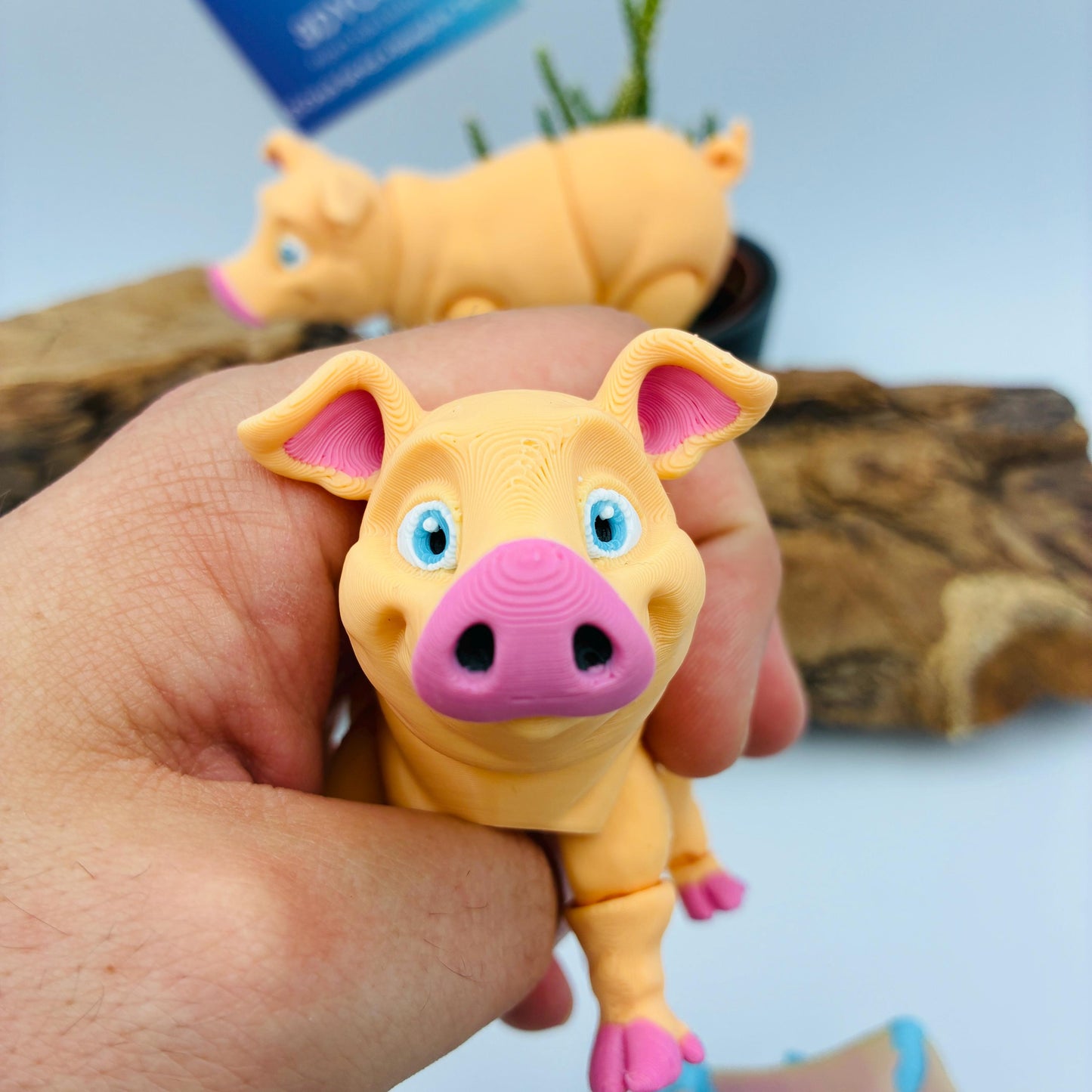 Bewegliches Schweinchen | 3D Druck Schwein | Flexi Schwein | Niedliche Tierfigur | Fidget Spielzeug | Bauernhof Deko | Geschenkidee